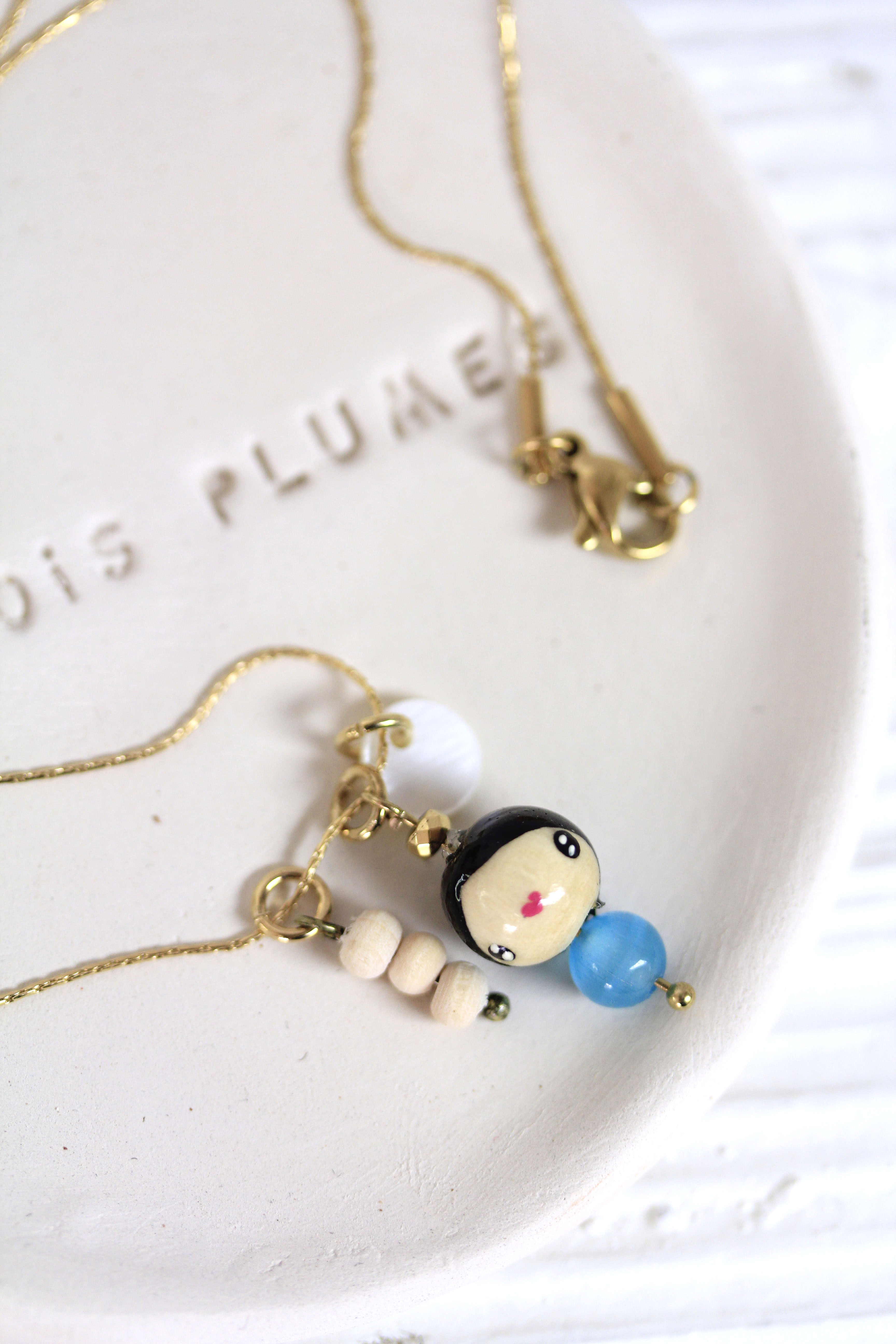 (image pour) Collier Meï Bleu Cobalt